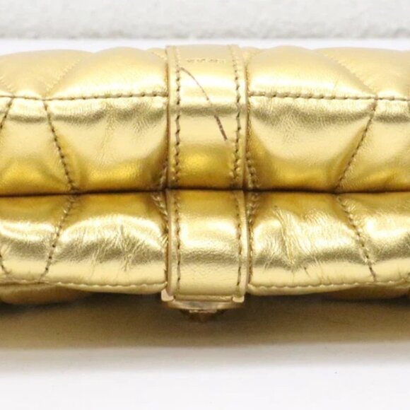Versace Golden Kleio Metallic Quilted Mini Bag - Picture 9 of 15